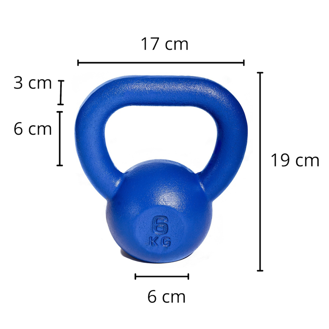 Kettlebell 6 kg Żeliwny | Polski Odważnik z Wygodnym Uchwytem